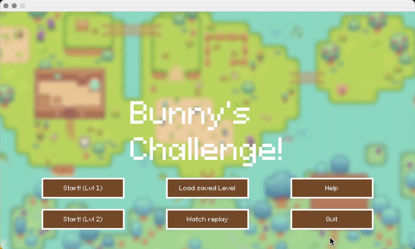 Bunny's Challenge home screen